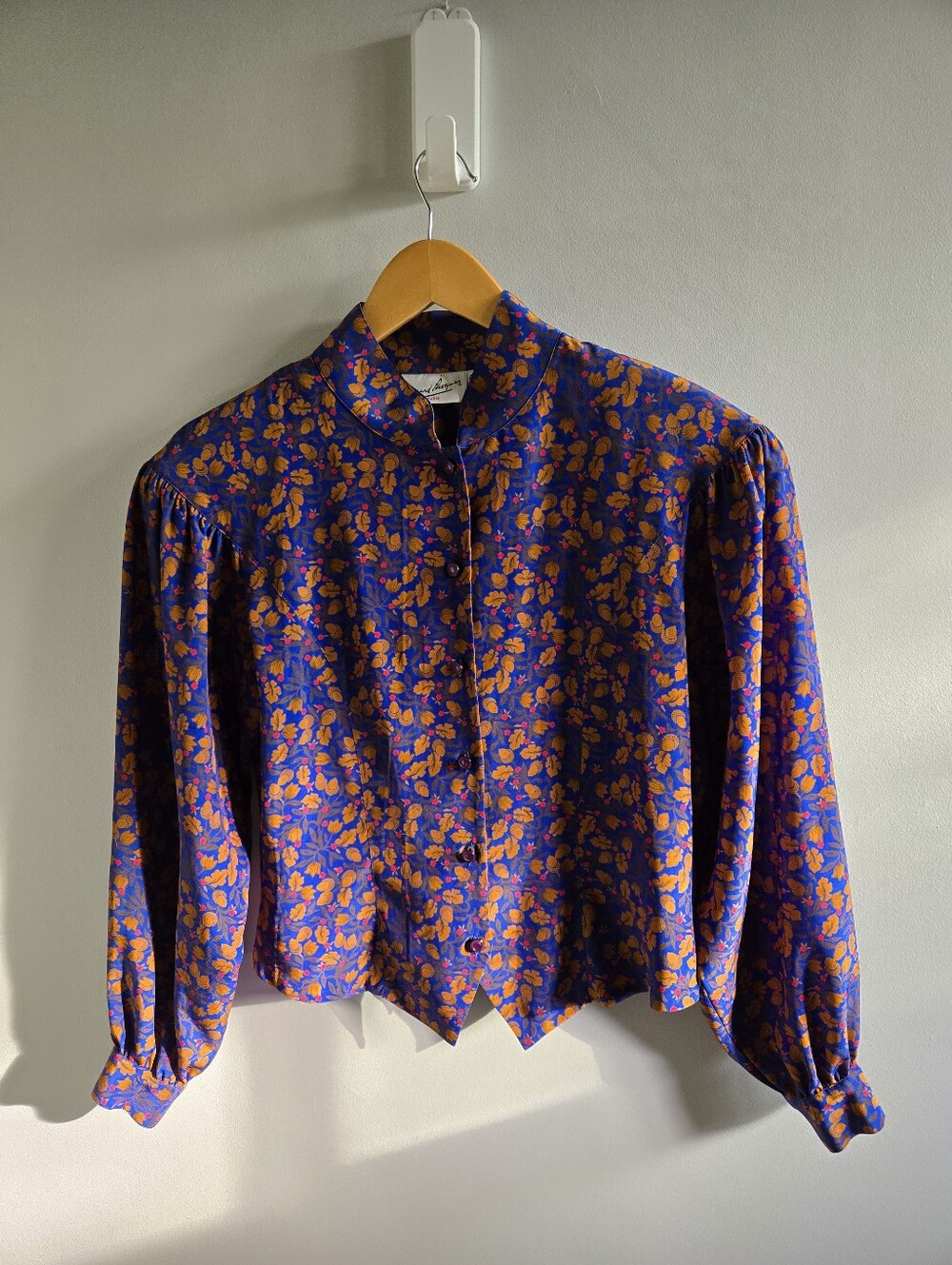 Vintage Gerard Pasquier Purple Floral Bouse Size 44